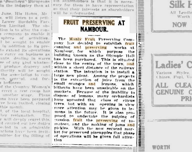 Manly Fruit and Preserving Company